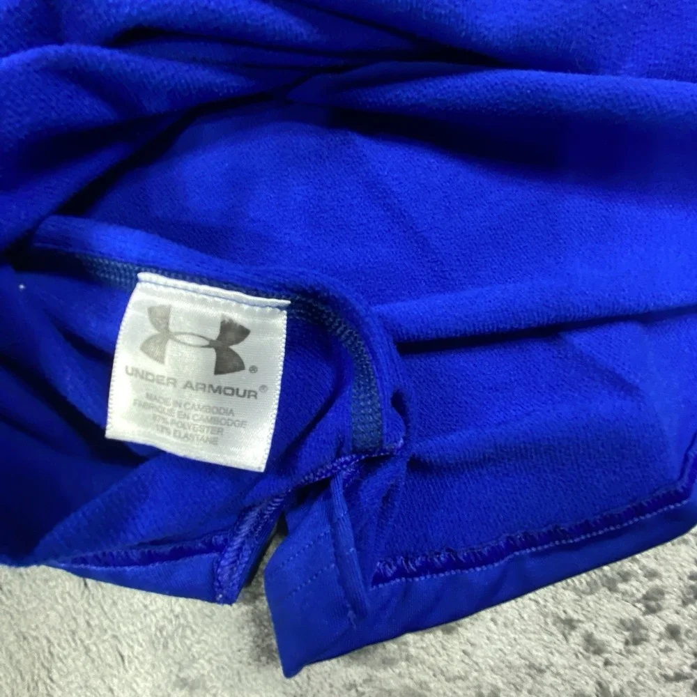 Under Armour Shirt Mens M Blue ColdGear Fleece Base Layer Scent Control Hunt